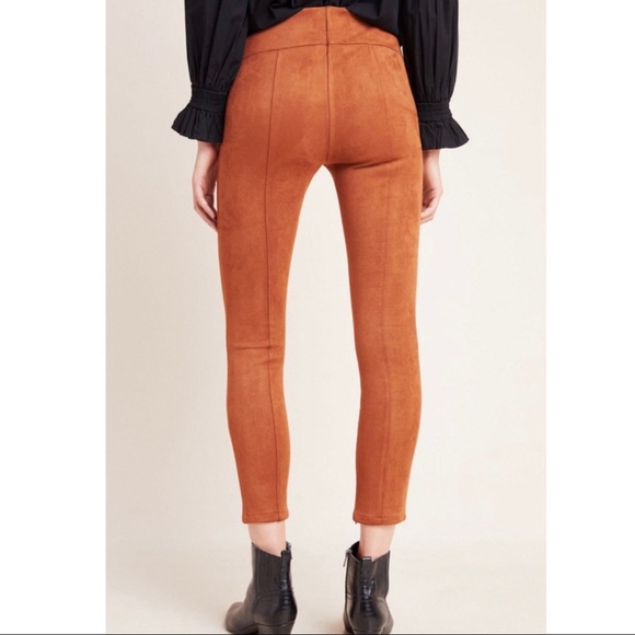Anthropologie Faux-Suede Leggings with ankle zippers - size 27 - Picture 4 of 15